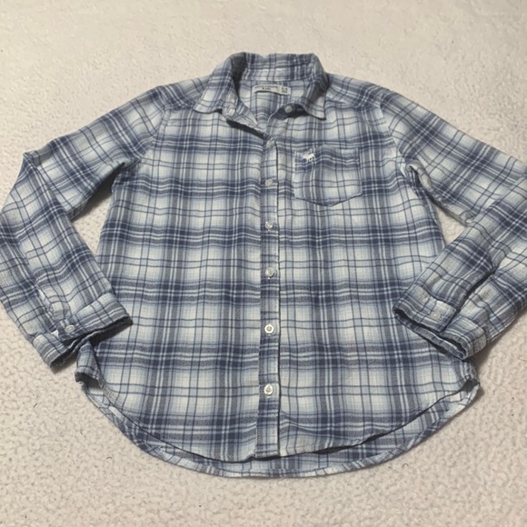 Abercrombie Kids Girls Flannel Button-Up, EUC, Size 9/10 - Picture 1 of 10